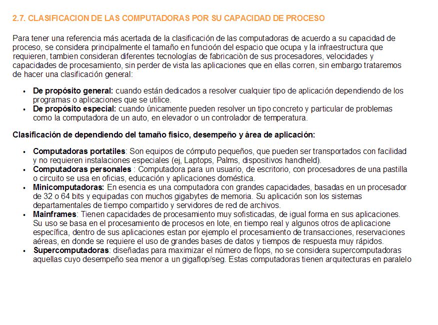 Clasificaci�n de Computadoras